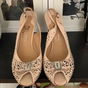 Studded Ferragamo High Heels